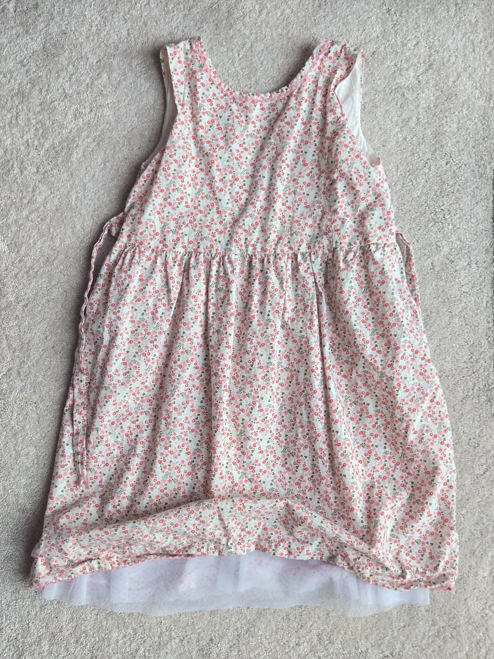 ruby & bloom Pink Floral Tie-Waist Cotton Dress